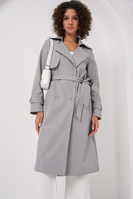 Doppelt breiter langer Trenchcoat - Image 1