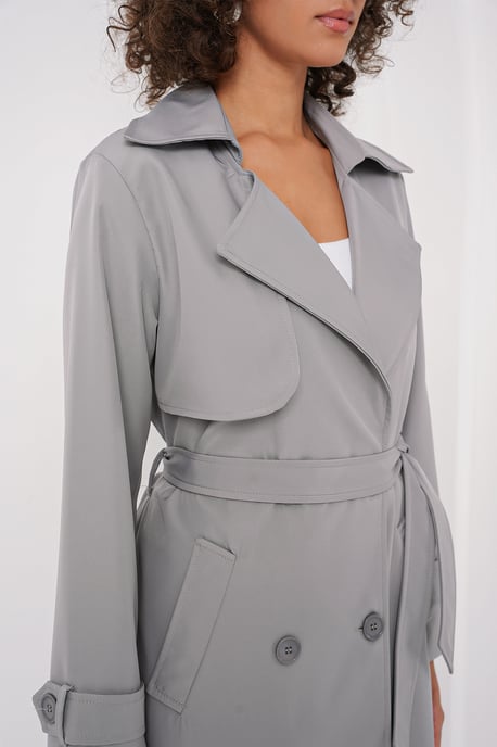 Doppelt breiter langer Trenchcoat - Image 4