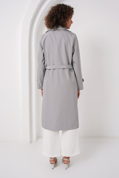 Doppelt breiter langer Trenchcoat - Image 5