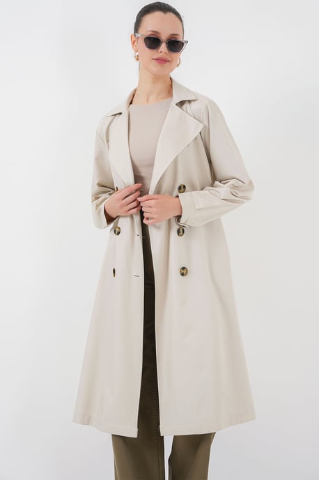 Doppelt breiter langer Trenchcoat - Image 2