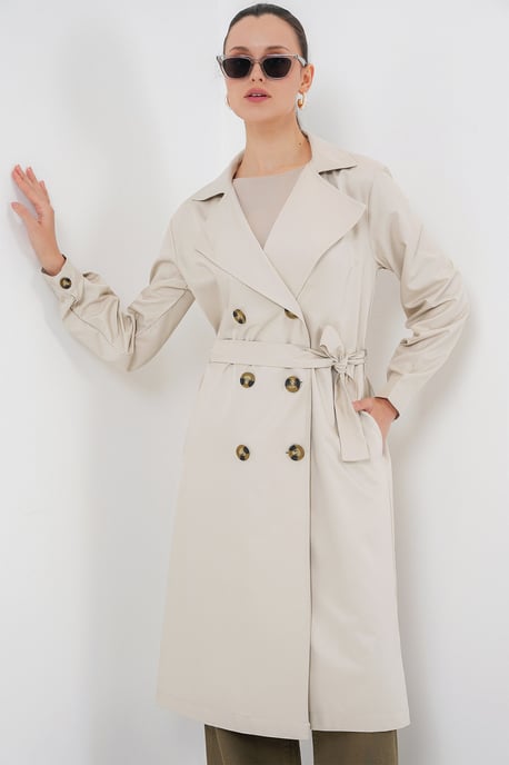 Doppelt breiter langer Trenchcoat - Image 6