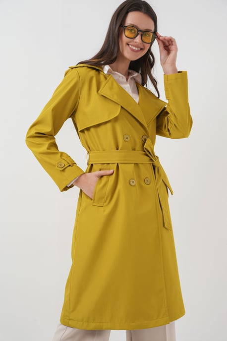 Doppelreihiger langer Trenchcoat - Image 1