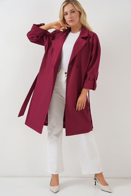 Gürteltrenchcoat mit doppelter Knopfleiste - Image 2