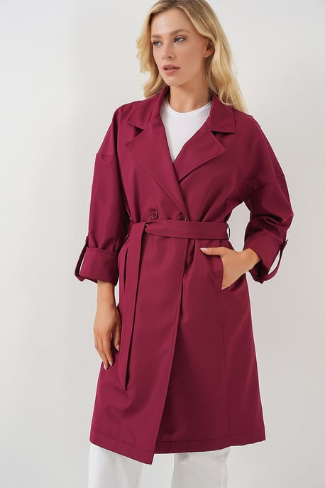 Gürteltrenchcoat mit doppelter Knopfleiste - Image 3