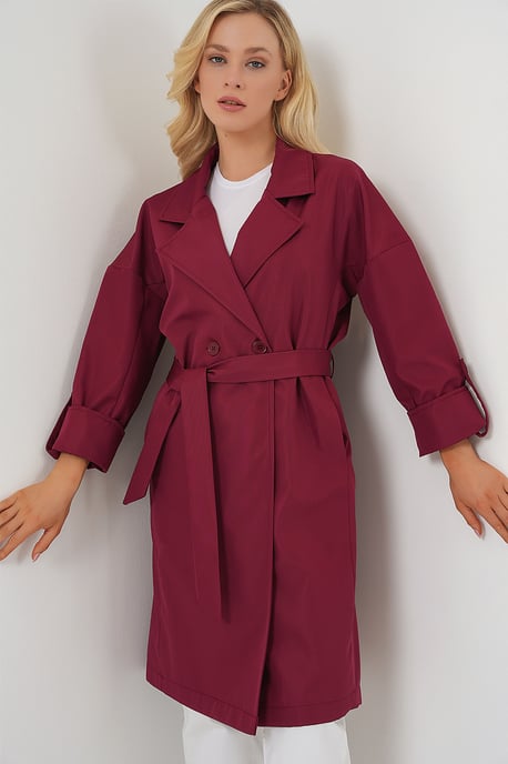 Gürteltrenchcoat mit doppelter Knopfleiste - Image 4