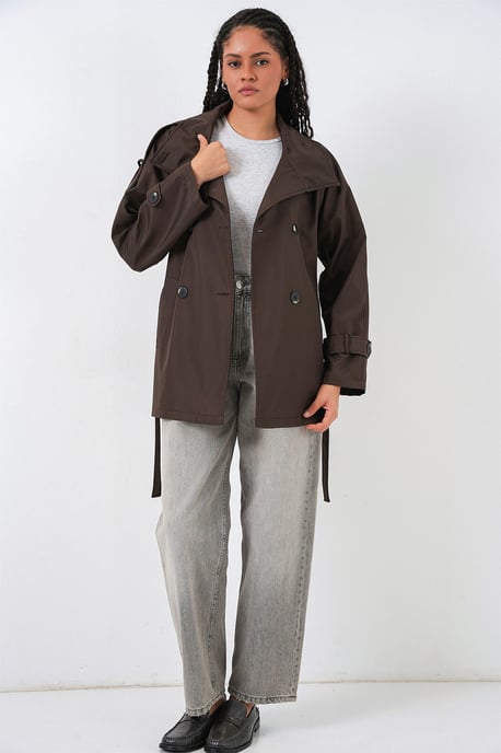 Regelmäßiger Schnitt Trenchcoat mit Reverskragen - Image 2