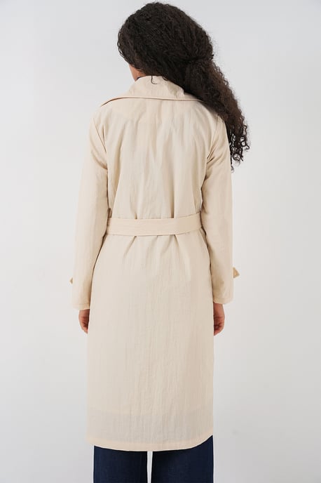 Doppelreihiger langer Trenchcoat mit Taschen - Image 6