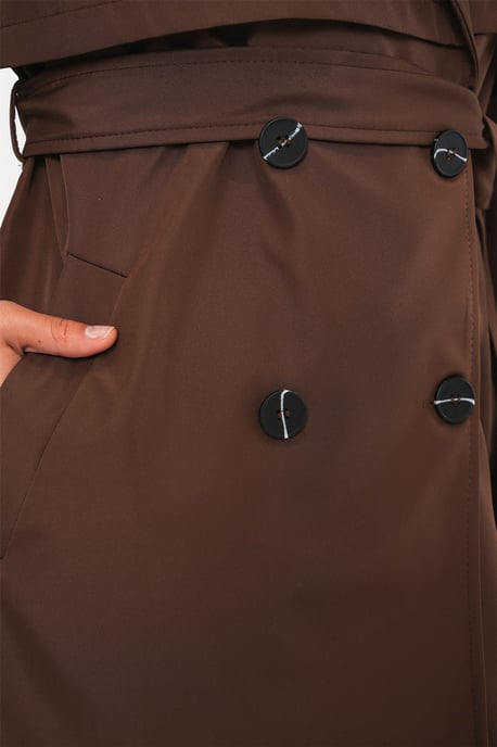 Doppelreihiger Knopf-Trenchcoat - Image 6