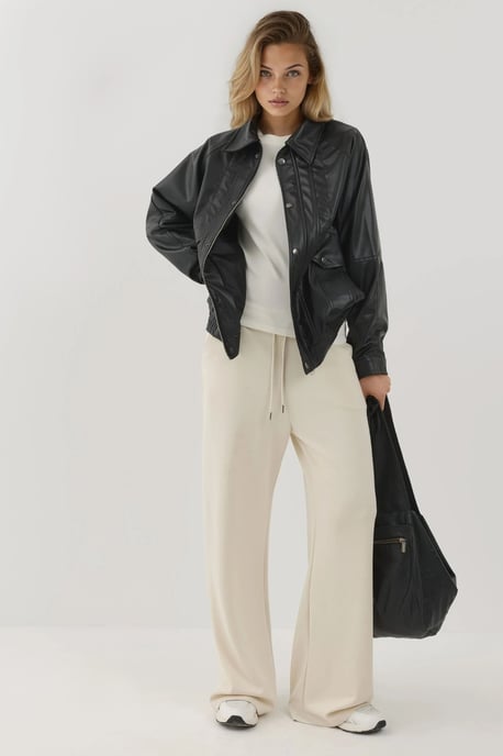 Oversized Kunstlederjacke mit Taschen - Image 6