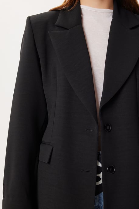 Gepolsterte Gabardinejacke mit Knopfverschluss - Image 3