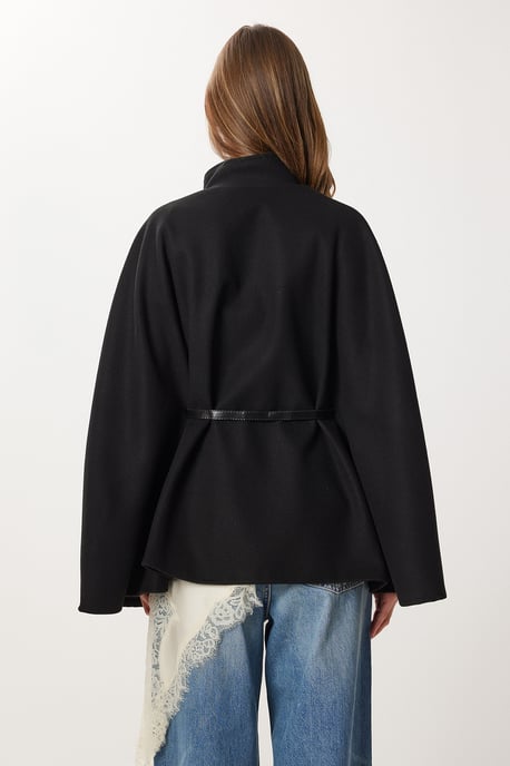 Strukturierter Poncho mit Gürtel - Image 4