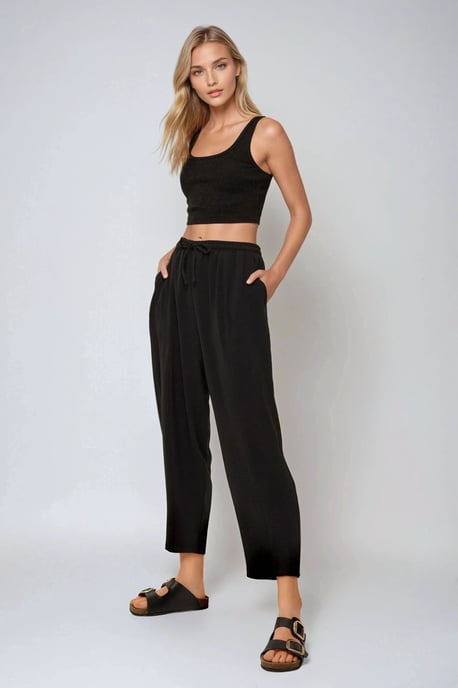 Elastische Taillenhose mit bequemer Passform - Image 3