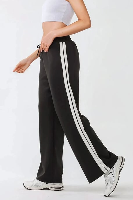 Weite gestreifte Sweatpants - Image 1