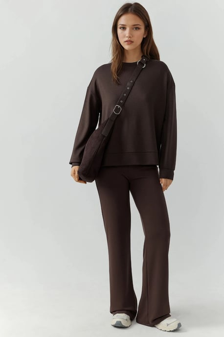 Lässige Passform Modal-Touch Gerade Bein Sweatpants - Image 2