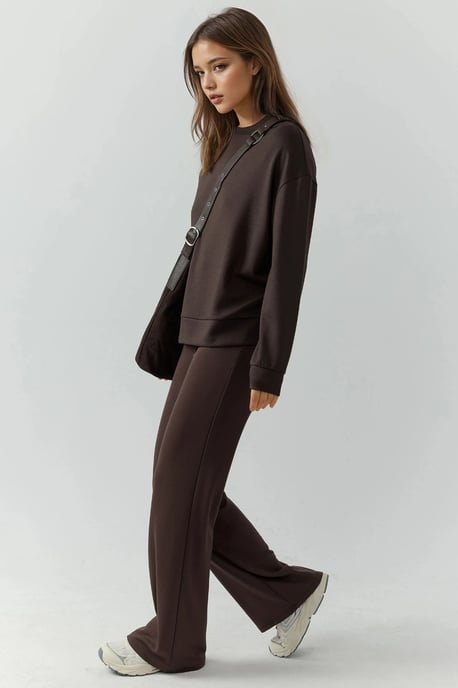 Lässige Passform Modal-Touch Gerade Bein Sweatpants - Image 3