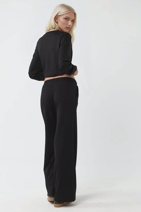 Elastischer Bund Weichgriff Palazzo-Sweatpants - Image 3