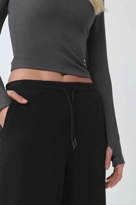 Elastischer Bund Weichgriff Palazzo-Sweatpants - Image 4
