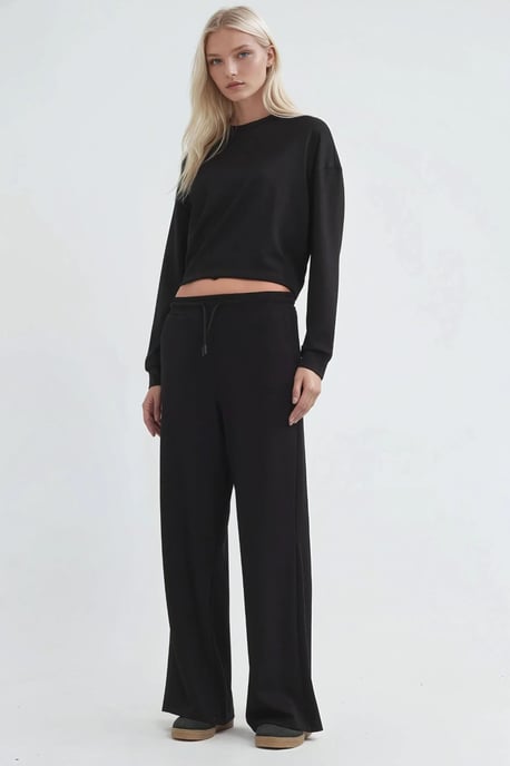 Elastischer Bund Weichgriff Palazzo-Sweatpants - Image 5