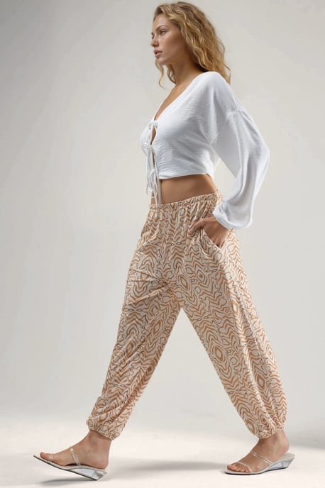 Zebra-Muster Niedrige Taille Jogginghose - Image 2