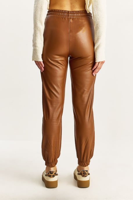 Fauxleder-Jogginghose mit Kordelzug - Image 6