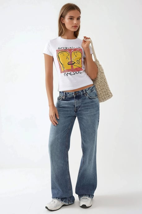 Slim Fit Bedrucktes Rundhals-T-Shirt - Image 3