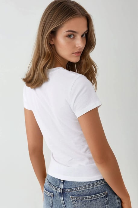 Slim Fit Bedrucktes Rundhals-T-Shirt - Image 4
