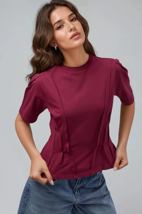 Fitted Rundhals-T-Shirt - Image 2