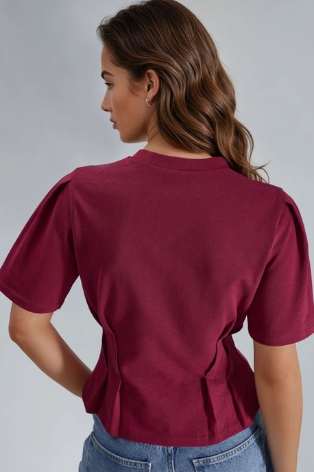 Fitted Rundhals-T-Shirt - Image 3