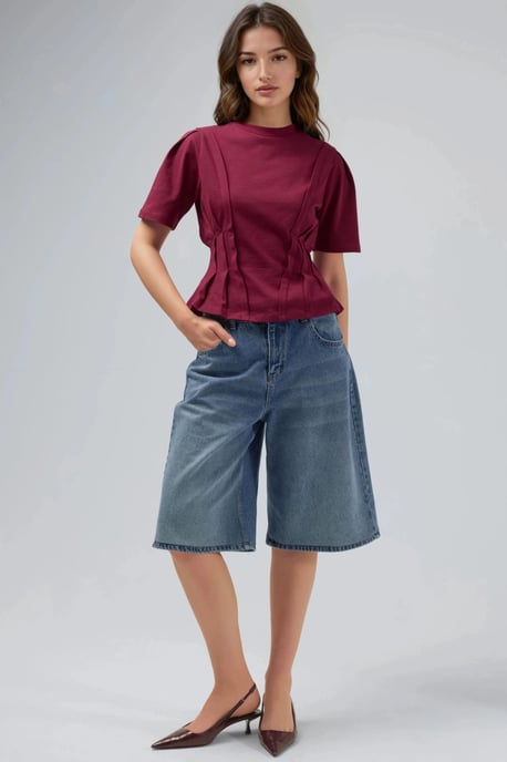 Fitted Rundhals-T-Shirt - Image 6