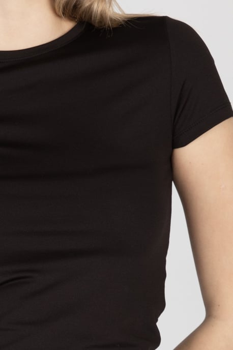 Hiccup Rundhals-Basic-T-Shirt - Schwarz - Image 5