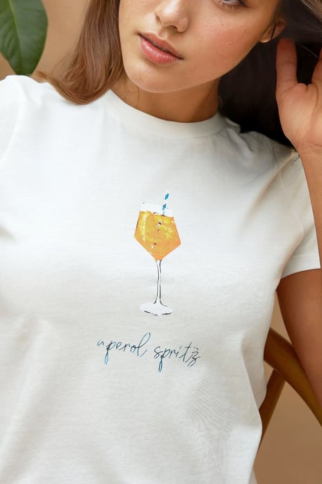 Bedrucktes Regular Fit Crew Neck 100% Baumwolle Crop T-Shirt - Image 2
