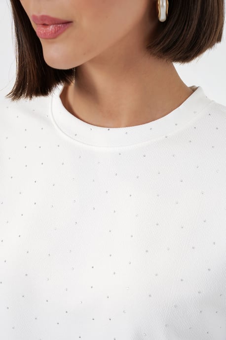 Steinverziert Rundhals-T-Shirt - Image 5