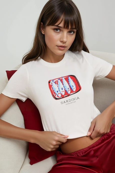 Bedrucktes Regular-Fit Crewneck T-Shirt aus 100% Baumwolle - Image 1
