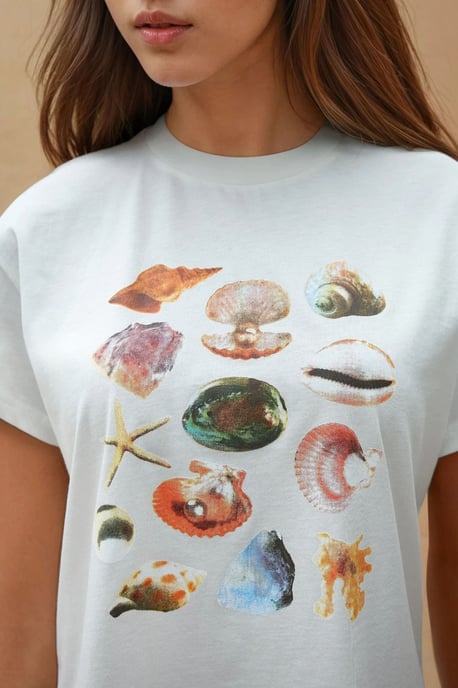 Bedrucktes Regular Fit Rundhals T-Shirt aus 100% Baumwolle - Image 3