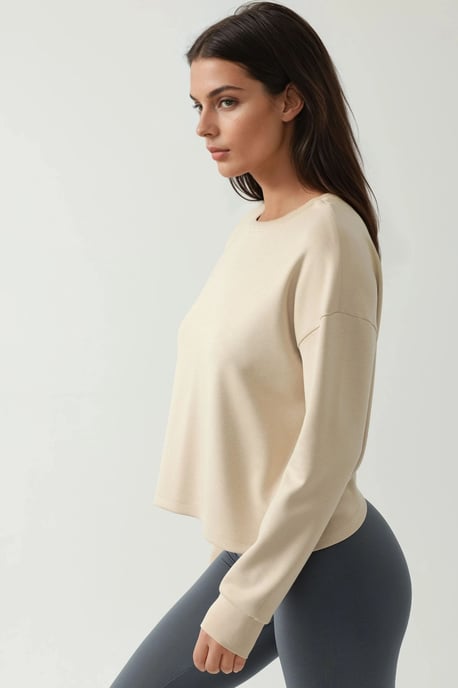 Sweatshirt mit Rückenschlitz und langen Ärmeln - Image 2
