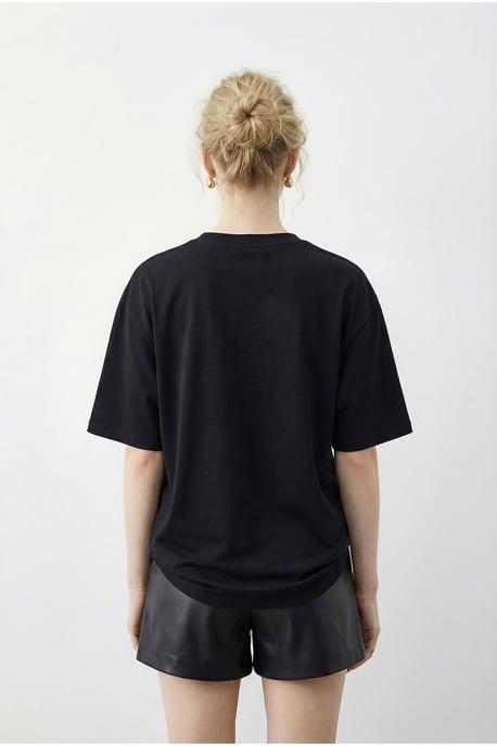 Leoprint Pailletten Rundhals T-Shirt - Image 4
