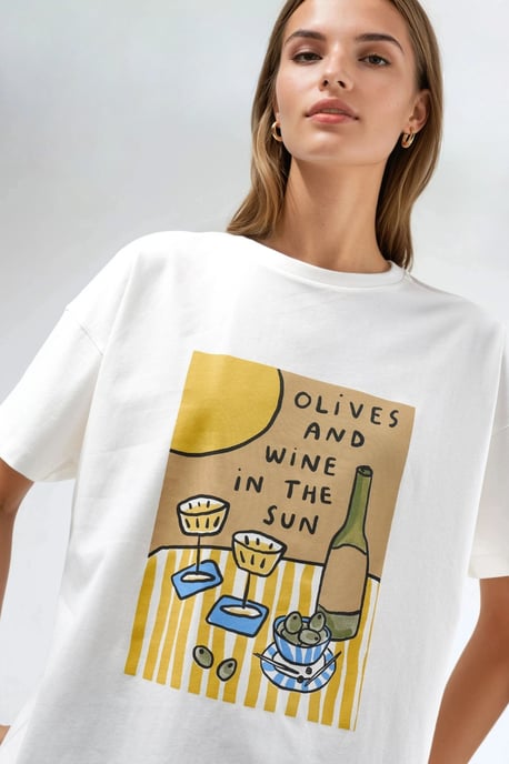 Bedrucktes Übergroßes T-Shirt - Image 1