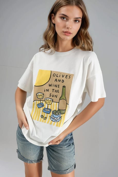 Bedrucktes Übergroßes T-Shirt - Image 4