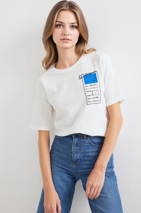 Bedrucktes Rundhals-T-Shirt mit kurzen Ärmeln - Image 2