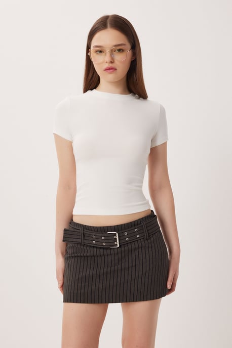 Slim Fit Rundhals-Crop T-Shirt 2er-Pack - Image 5