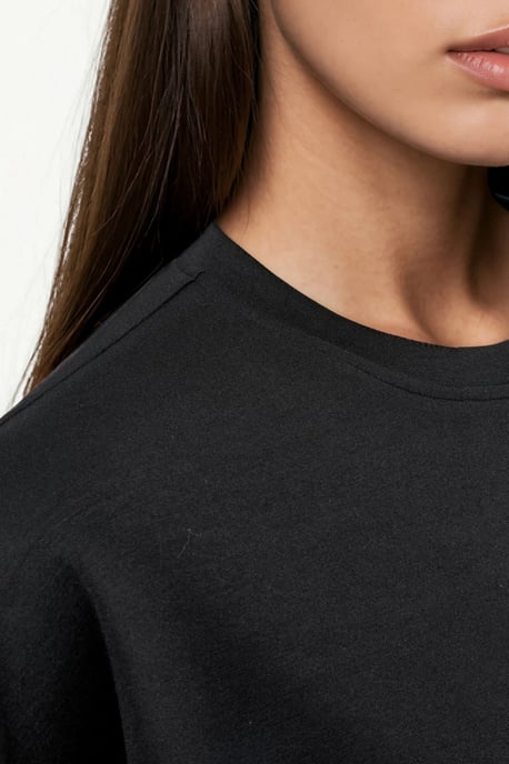 Übergröße Rundhalsausschnitt Modal Touch Strick-T-Shirt - Image 5