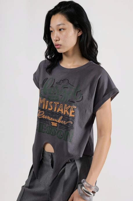 Bedrucktes Crop-Top-T-Shirt - Image 3