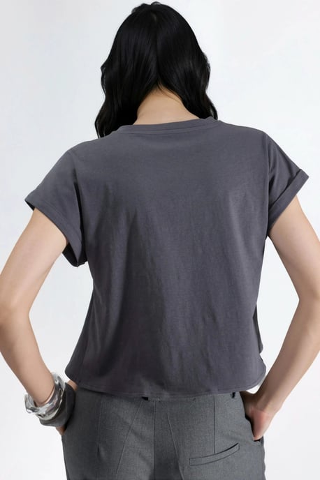 Bedrucktes Crop-Top-T-Shirt - Image 4