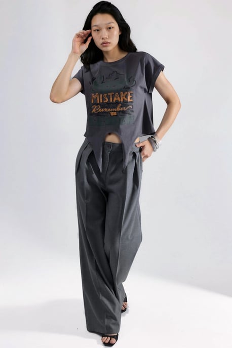 Bedrucktes Crop-Top-T-Shirt - Image 6