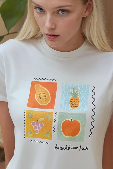 Bedrucktes Regular Fit Rundhals T-Shirt aus 100% Baumwolle - Image 2
