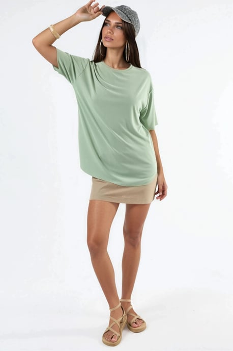 Lockere Passform Rundhals-T-Shirt - Image 4