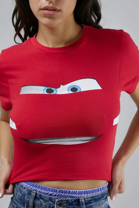 Kurzarm-T-Shirt mit Auto-Print - Image 5