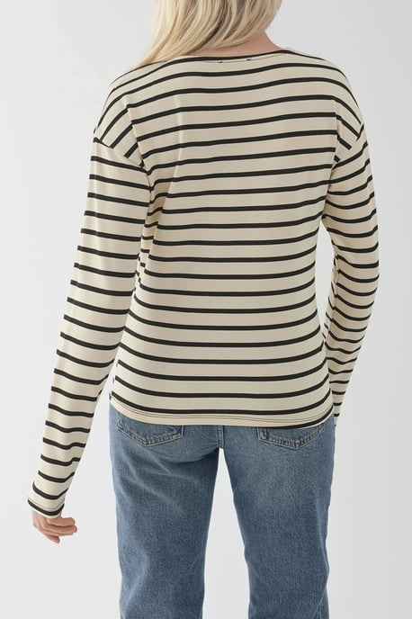 Gestreiftes T-Shirt mit Knopfkraagen - Image 5