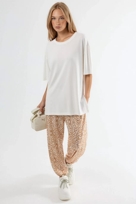T-Shirt mit Schlitzdetails und Rundhalsausschnitt, kurzarm - Image 5