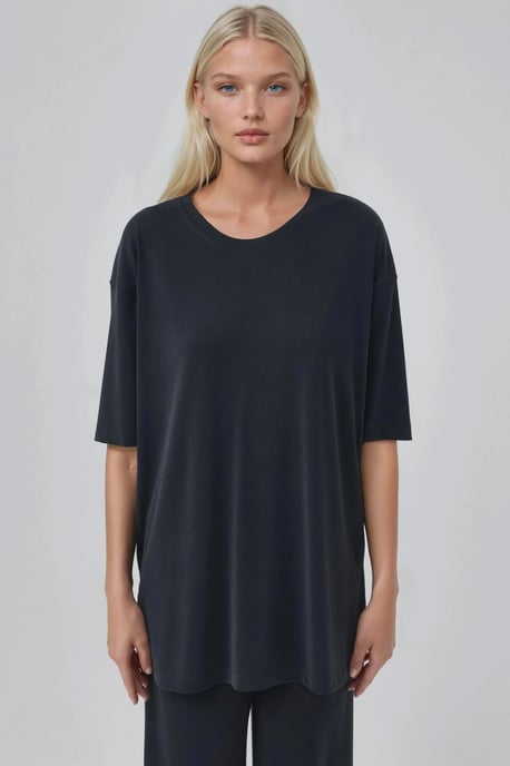 T-Shirt mit Schlitzdetails und Rundhalsausschnitt, kurzarm - Image 6